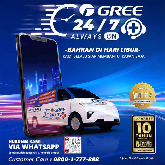 Gree AC Split ( AC Dinding ) Inverter SmartClean F5S Series 1.5 PK ( 1 1/2 PK ) R32 1170 Watt - GWC-12F5S | GWC12F5S | 12F5S